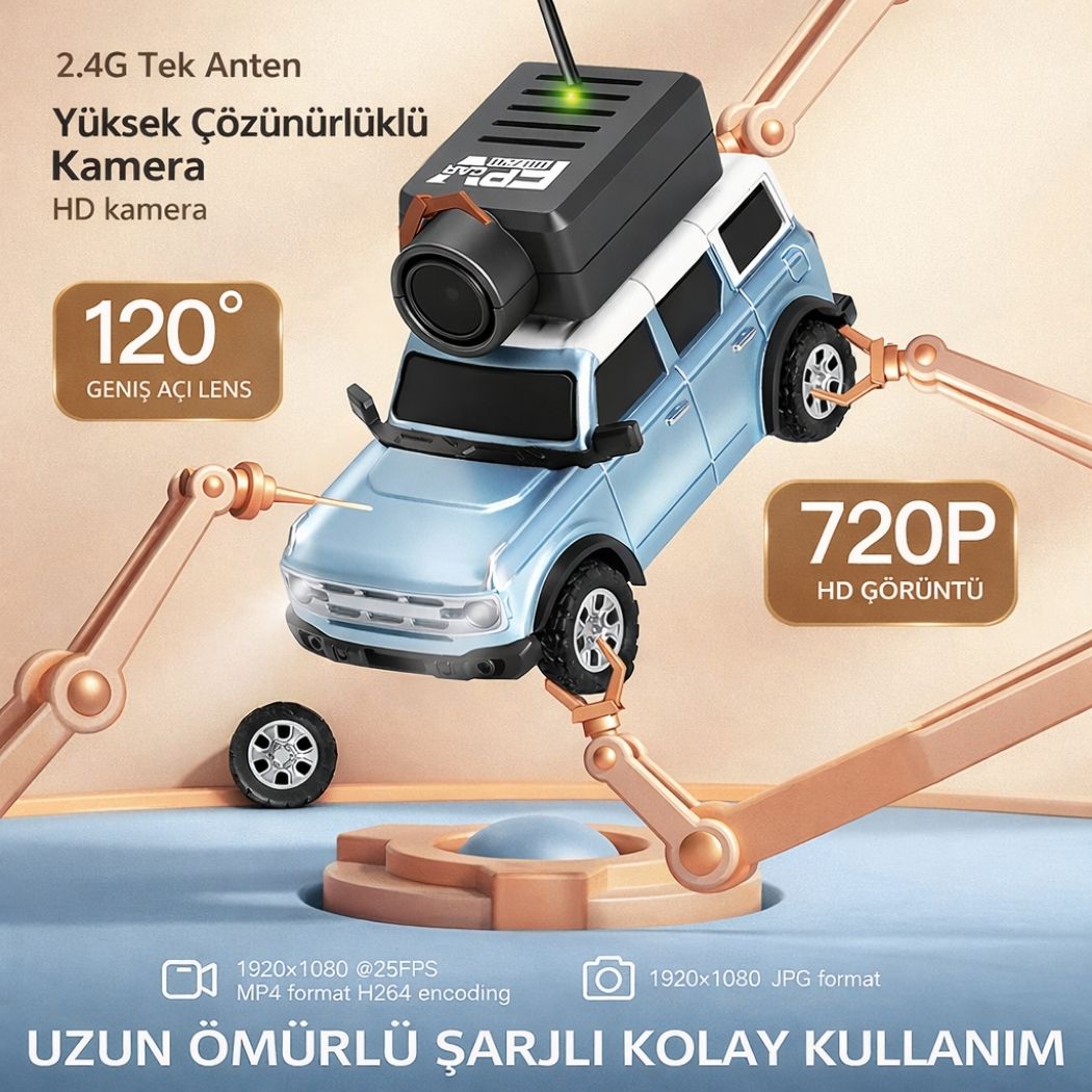 Hızlı ve Öfkeli®- RC kameralı Telefon Kontrollü Mercedes Araba